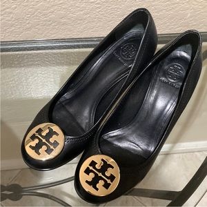 Tory Burch black wedge pumps Size 7